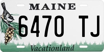 ME license plate 6470TJ