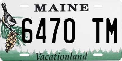 ME license plate 6470TM