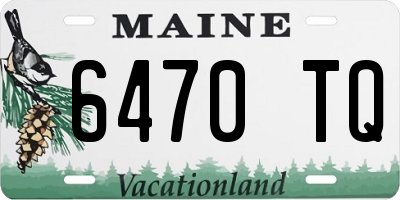 ME license plate 6470TQ