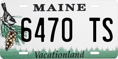 ME license plate 6470TS
