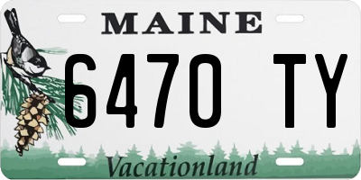 ME license plate 6470TY