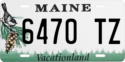 ME license plate 6470TZ