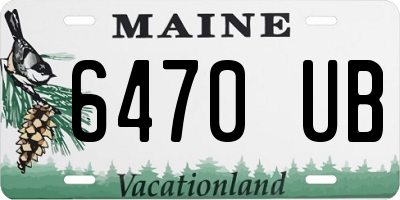 ME license plate 6470UB