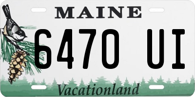 ME license plate 6470UI