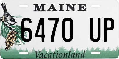 ME license plate 6470UP