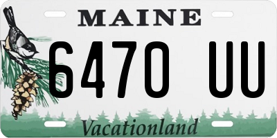 ME license plate 6470UU