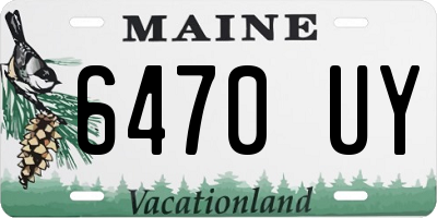 ME license plate 6470UY