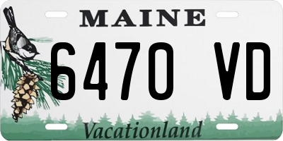 ME license plate 6470VD