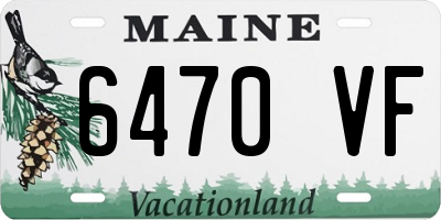 ME license plate 6470VF