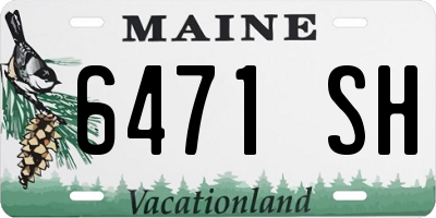 ME license plate 6471SH