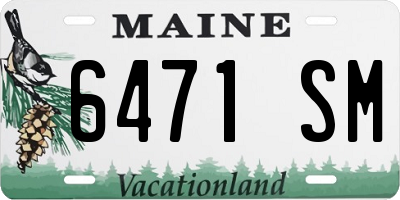 ME license plate 6471SM