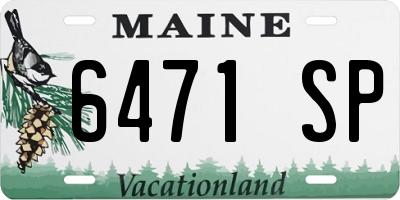 ME license plate 6471SP