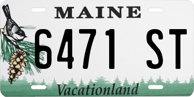 ME license plate 6471ST