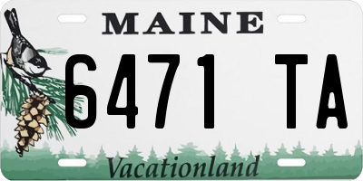 ME license plate 6471TA