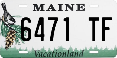 ME license plate 6471TF