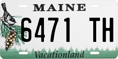 ME license plate 6471TH