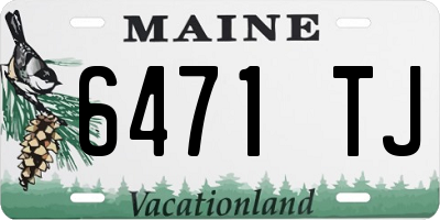 ME license plate 6471TJ