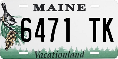 ME license plate 6471TK