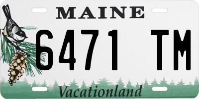 ME license plate 6471TM