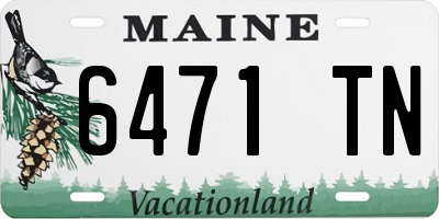ME license plate 6471TN