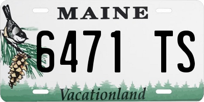 ME license plate 6471TS