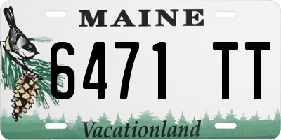 ME license plate 6471TT