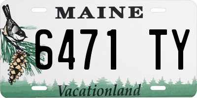 ME license plate 6471TY