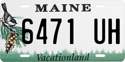 ME license plate 6471UH