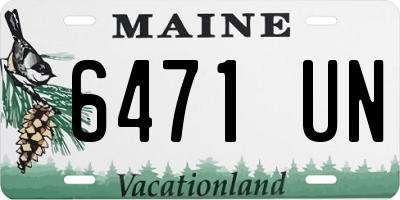 ME license plate 6471UN