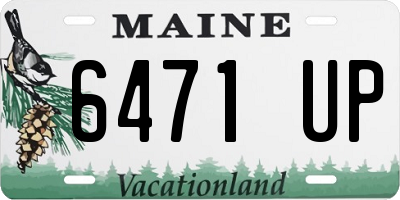 ME license plate 6471UP