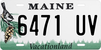 ME license plate 6471UV