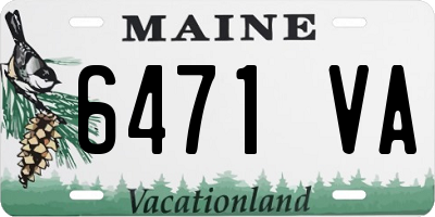 ME license plate 6471VA