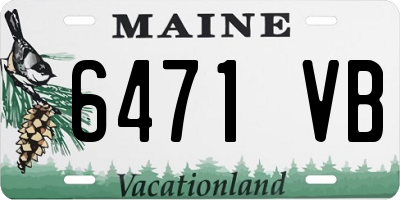 ME license plate 6471VB