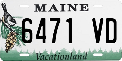 ME license plate 6471VD