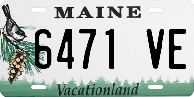 ME license plate 6471VE