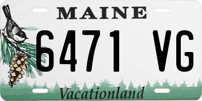 ME license plate 6471VG