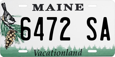 ME license plate 6472SA