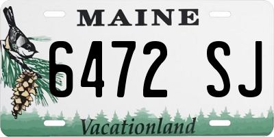 ME license plate 6472SJ