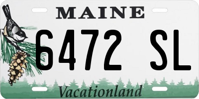 ME license plate 6472SL