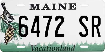 ME license plate 6472SR