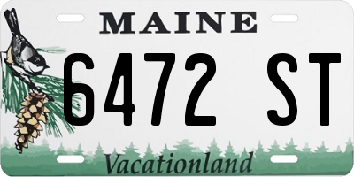 ME license plate 6472ST
