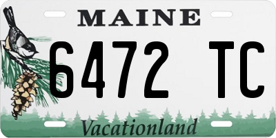 ME license plate 6472TC