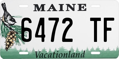 ME license plate 6472TF