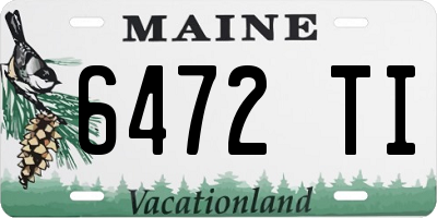 ME license plate 6472TI