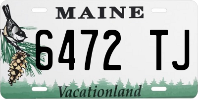 ME license plate 6472TJ