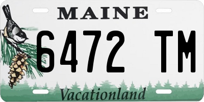 ME license plate 6472TM