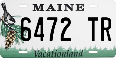 ME license plate 6472TR