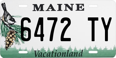 ME license plate 6472TY