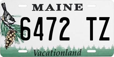 ME license plate 6472TZ