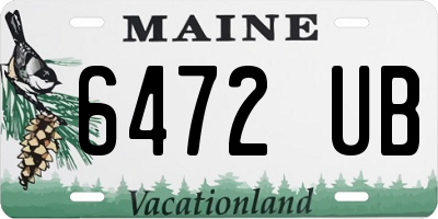 ME license plate 6472UB